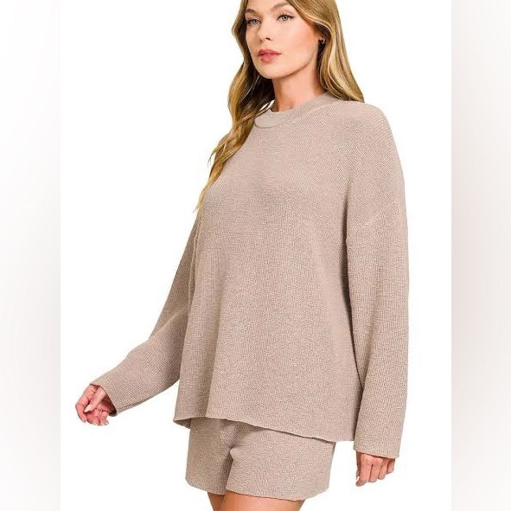 Cozy Tan Knit Sweater